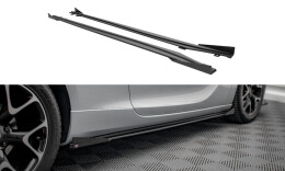 Street Pro Seitenschweller Ansatz Cup Leisten passend für Opel Astra GTC OPC-Line J SCHWARZ+ HOCHGLANZ FLAPS