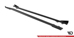 Street Pro Seitenschweller Leisten + Flaps passend für Opel Astra GTC OPC-Line J schwarz Hochglanz
