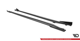 Street Pro Seitenschweller Leisten + Flaps passend für Opel Astra GTC OPC-Line J schwarz Hochglanz