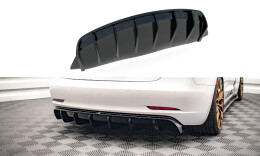 Heck Ansatz Diffusor V.2 für Tesla Model 3 schwarz...
