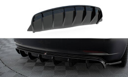 Heck Ansatz Diffusor V.2 passend für Tesla Model 3 schwarz Hochglanz