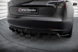Heck Ansatz Diffusor V.2 passend für Tesla Model 3 schwarz Hochglanz