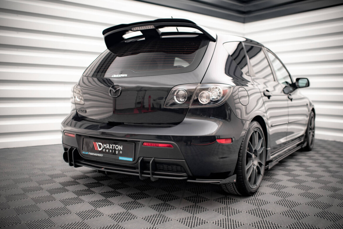 Hintere Seiten Flaps fur Mazda 3 MPS Mk1 schwarz Hochglanz 59 00