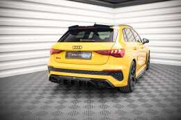 Heck Ansatz Diffusor für Audi RS3 8Y schwarz Hochglanz