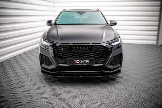 Street+ Spoilerlippe Front Ansatz V.1 passend für Audi RSQ8 Mk1 schwarz Hochglanz
