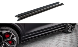 Seitenschweller Ansatz Cup Leisten passend für Audi RSQ8 Mk1 schwarz Hochglanz