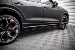 Seitenschweller Ansatz Cup Leisten passend für Audi RSQ8 Mk1 schwarz Hochglanz