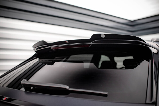 Höher Heck Spoiler Aufsatz Abrisskante für Audi RSQ8 Mk1 Facelift schwarz Hochglanz