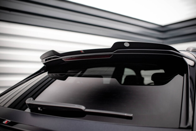 Oberer Heck Spoiler Aufsatz Abrisskante für Audi RSQ8 Mk1 schwarz Hochglanz