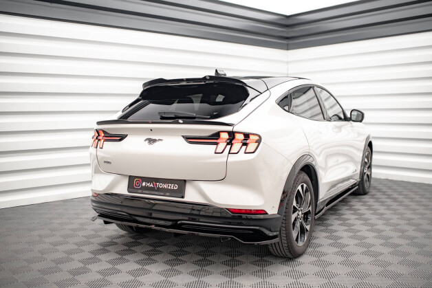 Höher Heck Spoiler Aufsatz Abrisskante für Ford Mustang Mach-E Mk1 schwarz Hochglanz