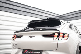 Unterer Heck Spoiler Aufsatz Abrisskante passend für Ford Mustang Mach-E Mk1 schwarz Hochglanz