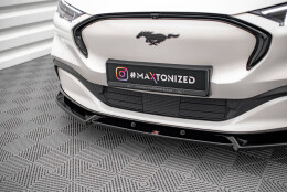 Cup Spoilerlippe Front Ansatz V.1 passend für Ford Mustang Mach-E Mk1 schwarz Hochglanz