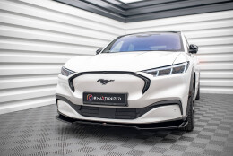 Street+ Spoilerlippe Front Ansatz V.2 passend für Ford Mustang Mach-E Mk1 schwarz Hochglanz