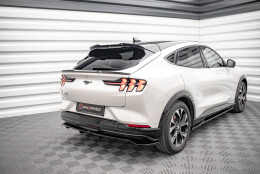 Mittlerer Cup Diffusor DTM Look Heck Ansatz für Ford Mustang Mach-E Mk1 schwarz Hochglanz