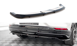 Mittlerer Cup Diffusor Heck Ansatz DTM Look passend für Ford Mustang Mach-E Mk1 schwarz Hochglanz