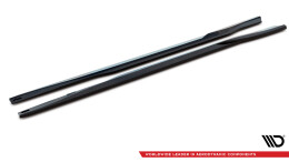 Seitenschweller Ansatz Cup Leisten für Ford Mustang Mach-E Mk1 schwarz Hochglanz