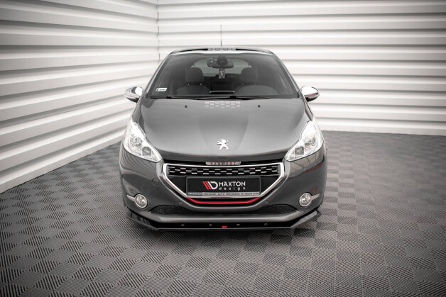 Street+ Spoilerlippe Front Ansatz V.1 passend für Peugeot 208 GTi Mk1 schwarz Hochglanz