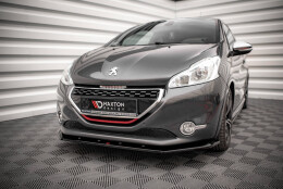 Street+ Spoilerlippe Front Ansatz V.1 passend für Peugeot 208 GTi Mk1 schwarz Hochglanz