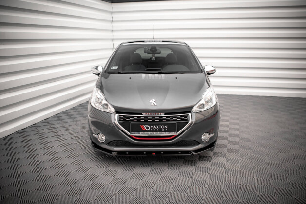 Street+ Spoilerlippe Front Ansatz V.2 passend für Peugeot 208 GTi Mk1 schwarz Hochglanz