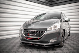 Street+ Spoilerlippe Front Ansatz V.2 passend für Peugeot 208 GTi Mk1 schwarz Hochglanz