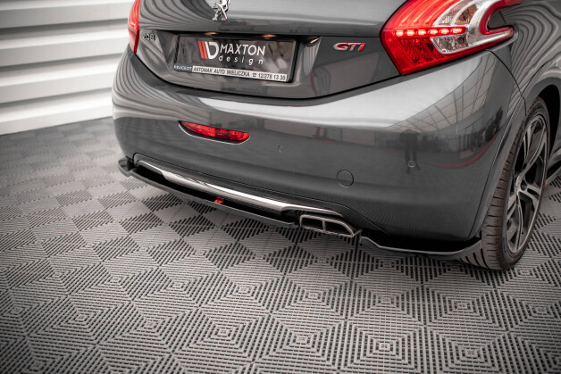 Street+ Heck Ansatz Flaps passend für Peugeot 208 GTi Mk1 schwarz Hochglanz