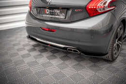 Heck Ansatz Flaps Diffusor für Peugeot 208 GTi Mk1 schwarz Hochglanz