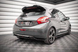 Heck Ansatz Flaps Diffusor passend für Peugeot 208 GTi Mk1 schwarz Hochglanz