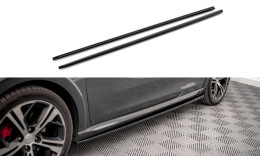 Seitenschweller Ansatz Cup Leisten passend für Peugeot 208 GTi Mk1 schwarz Hochglanz