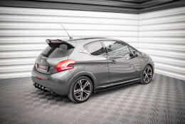 Seitenschweller Ansatz Cup Leisten passend für Peugeot 208 GTi Mk1 schwarz Hochglanz