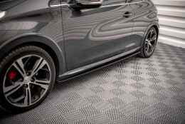 Seitenschweller Ansatz Cup Leisten passend für Peugeot 208 GTi Mk1 schwarz Hochglanz