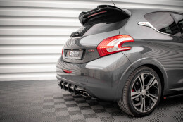 Street Pro Heckschürze Heck Ansatz Diffusor für Peugeot 208 GTi Mk1 SCHWARZ