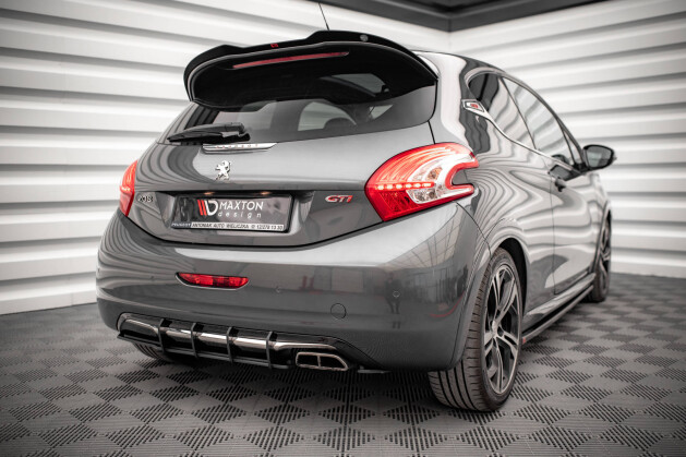 Street Pro Heckschürze Heck Ansatz Diffusor für Peugeot 208 GTi Mk1 SCHWARZ-ROT