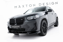 Cup Spoilerlippe Front Ansatz V.2 passend für BMW X4 M-Paket G02 Facelift schwarz Hochglanz