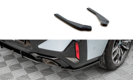 Heck Ansatz Flaps Diffusor passend für BMW X4 M-Paket G02 Facelift schwarz Hochglanz