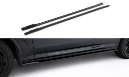 Street+ Seitenschweller Leisten passend für BMW X4 M-Paket G02 FL schwarz Hochglanz