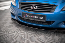 Cup Spoilerlippe Front Ansatz passend für Infiniti G37 Coupe schwarz Hochglanz