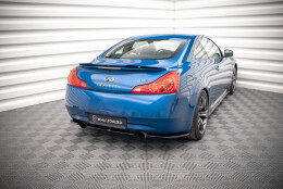 Heck Ansatz Flaps Diffusor passend für Infiniti G37 Coupe schwarz Hochglanz