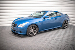 Seitenschweller Ansatz Cup Leisten passend für Infiniti G37 Coupe schwarz Hochglanz
