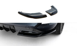 Heck Ansatz Flaps Diffusor V.2 passend für Cupra Formentor Mk1 Facelift schwarz Hochglanz