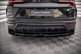 Mittlerer Cup Diffusor Heck Ansatz DTM Look für Lamborghini Urus Mk1 schwarz Hochglanz