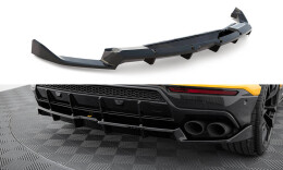 Mittlerer Cup Diffusor Heck Ansatz DTM Look passend für Lamborghini Urus Mk1 schwarz Hochglanz