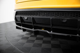 Mittlerer Cup Diffusor Heck Ansatz DTM Look passend für Lamborghini Urus Mk1 schwarz Hochglanz