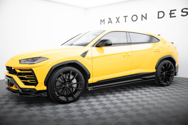 Seitenschweller Ansatz Cup Leisten passend für Lamborghini Urus Mk1 schwarz Hochglanz