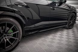 Seitenschweller Ansatz Cup Leisten für Lamborghini Urus Mk1 schwarz Hochglanz