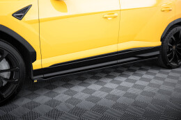 Seitenschweller Ansatz Cup Leisten passend für Lamborghini Urus Mk1 schwarz Hochglanz