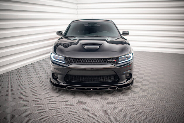 Cup Spoilerlippe Front Ansatz V.1 für Dodge Charger SRT Mk7 FL schwarz Hochglanz