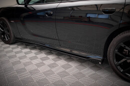 Seitenschweller Ansatz Cup Leisten für Dodge Charger SRT Mk7 Facelift schwarz matt