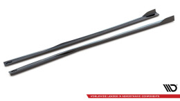 Seitenschweller Ansatz Cup Leisten passend für Dodge Charger SRT Mk7 Facelift schwarz matt