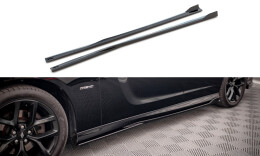Seitenschweller Ansatz Cup Leisten passend für Dodge Charger SRT Mk7 Facelift schwarz Hochglanz