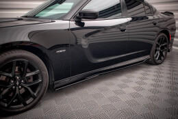 Seitenschweller Ansatz Cup Leisten passend für Dodge Charger SRT Mk7 Facelift schwarz Hochglanz